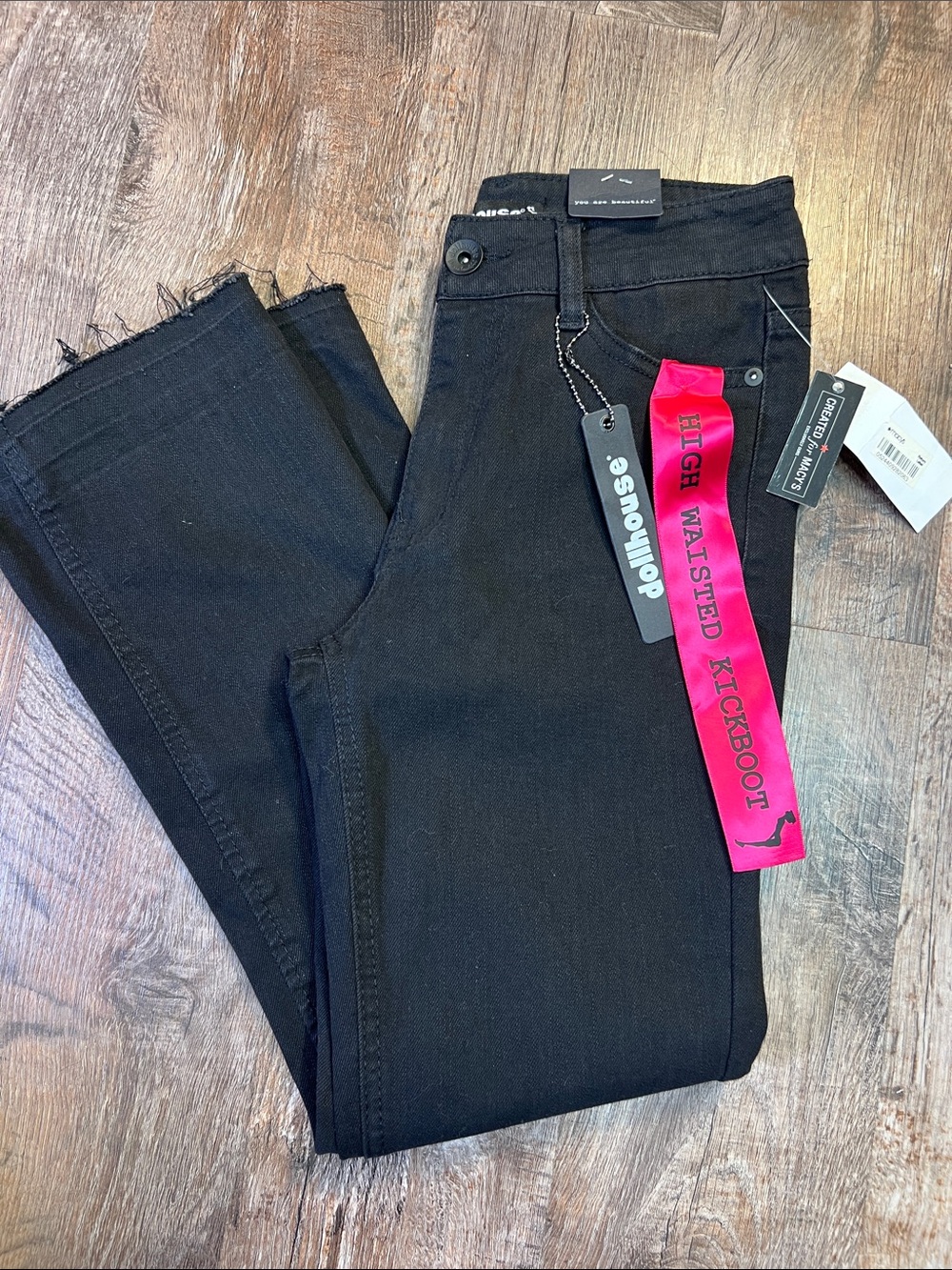 Dollhouse Black High-Rise Kickboot Jeans
